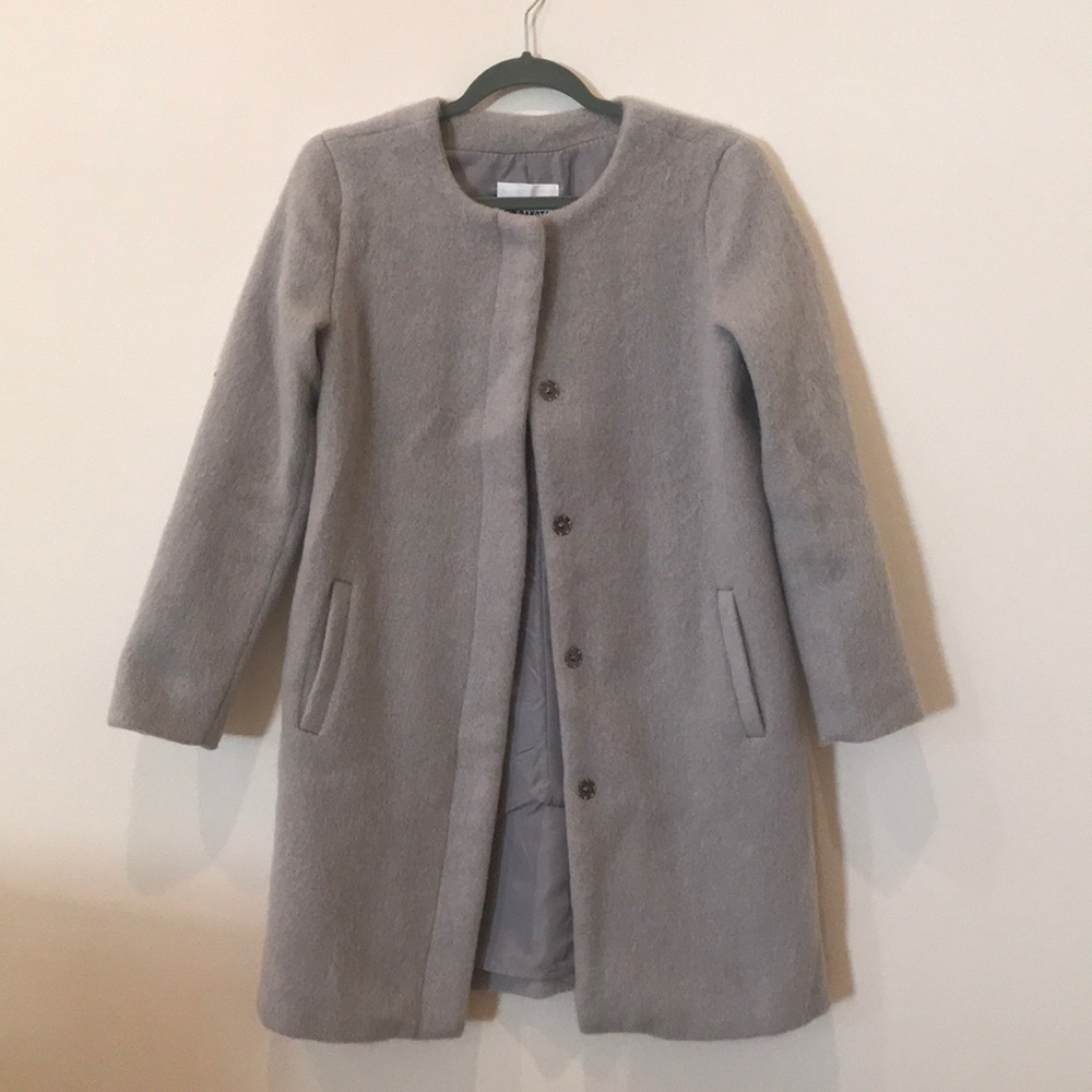 BB Dakota Grey Wool Pea Coat